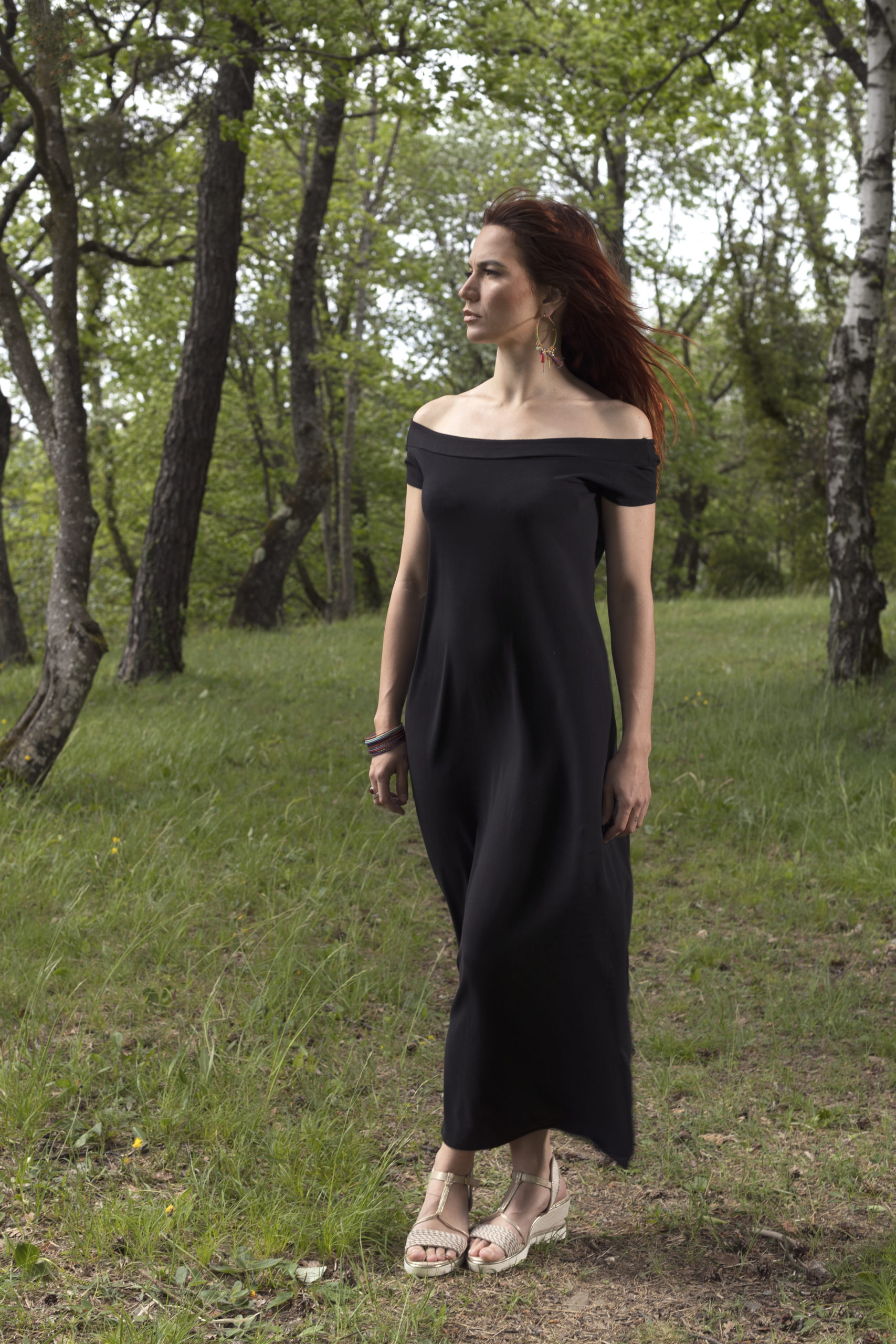 Robe CLARA noire coton bio Robe CLARA noire coton bio