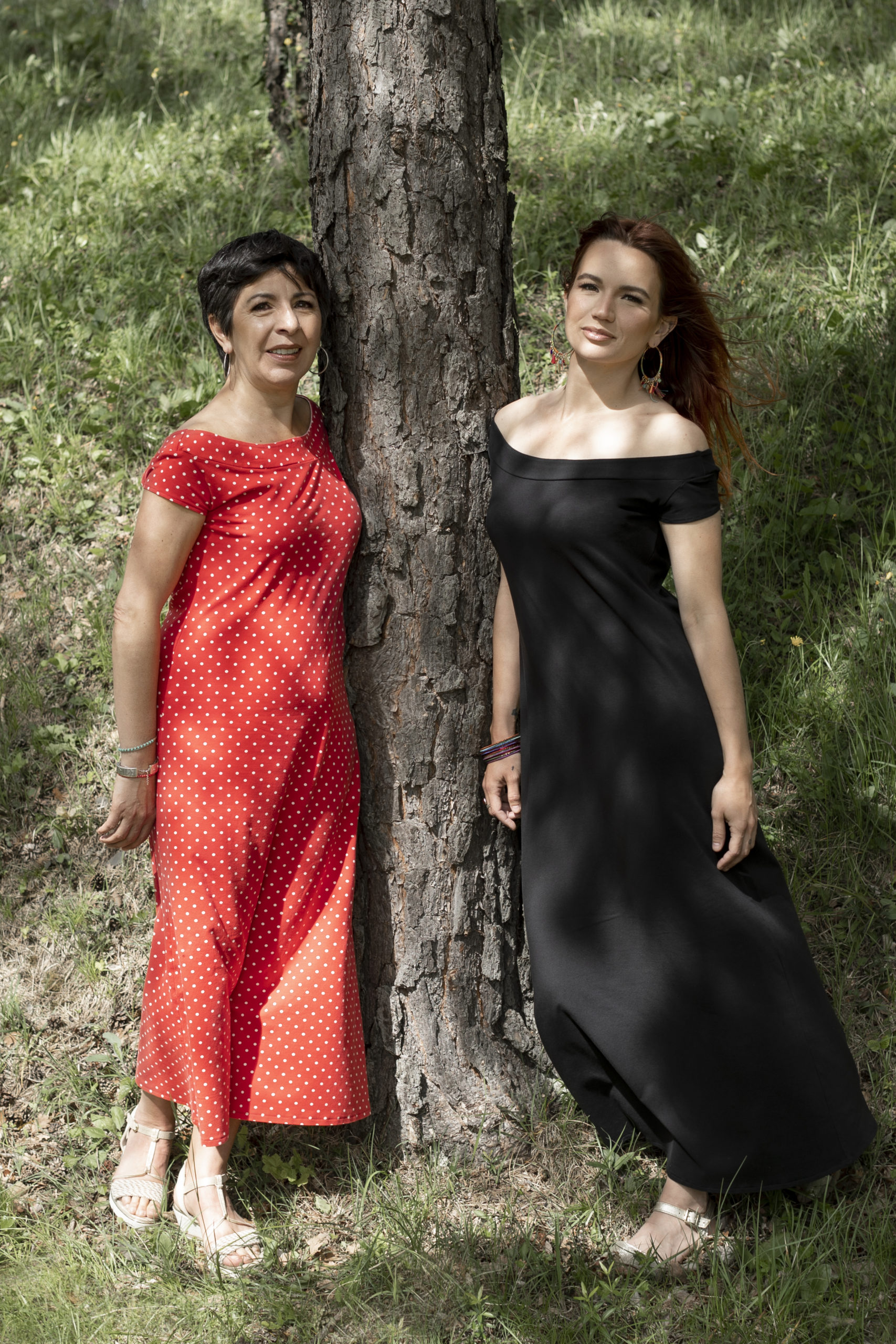 Robes CLARA rouge et noire Robes CLARA rouge et noire