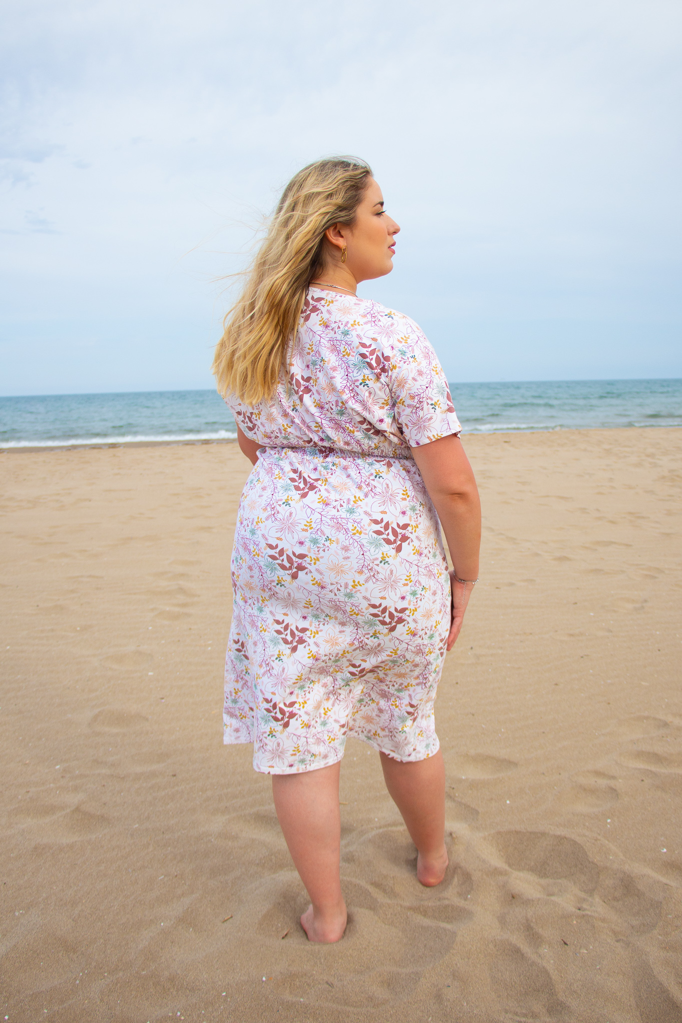 Robe FLORA fleurie coton biologique élasthanne Robe FLORA fleurie coton biologique élasthanne