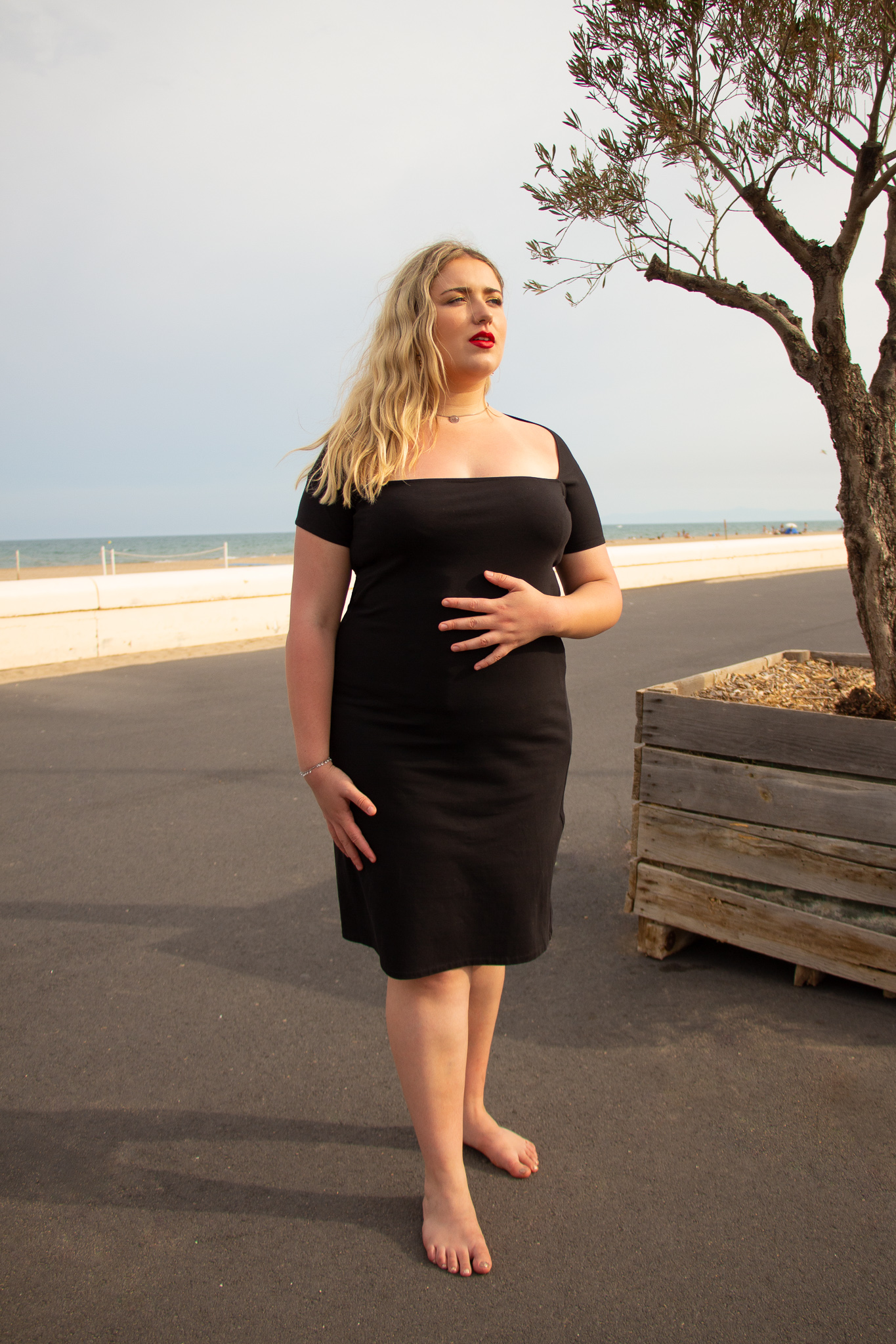 Robe AUDREY noire coton biologique élasthanne Robe AUDREY noire coton biologique élasthanne