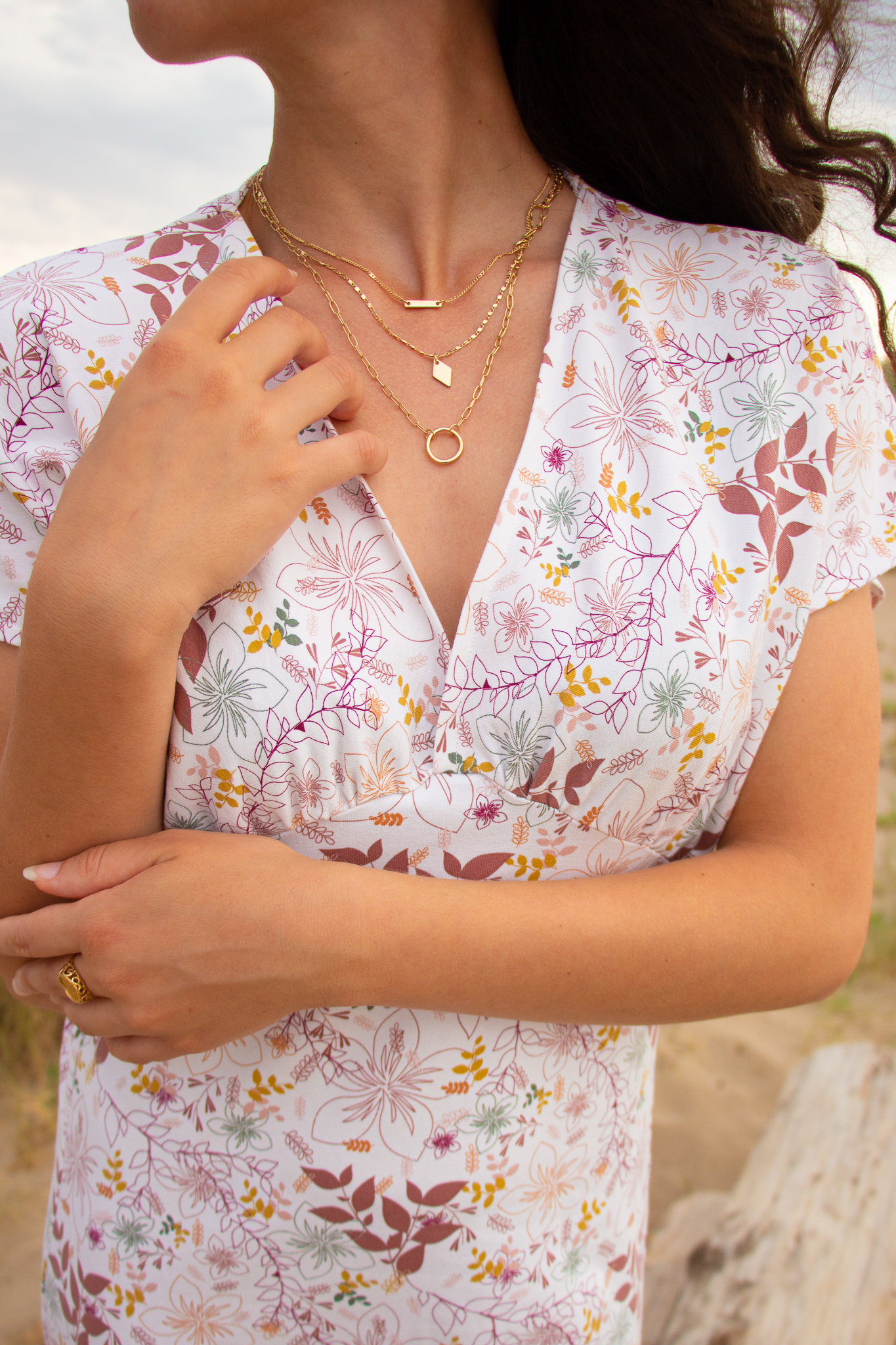 Robe FLORA fleurie coton biologique élasthanne Robe FLORA fleurie coton biologique élasthanne