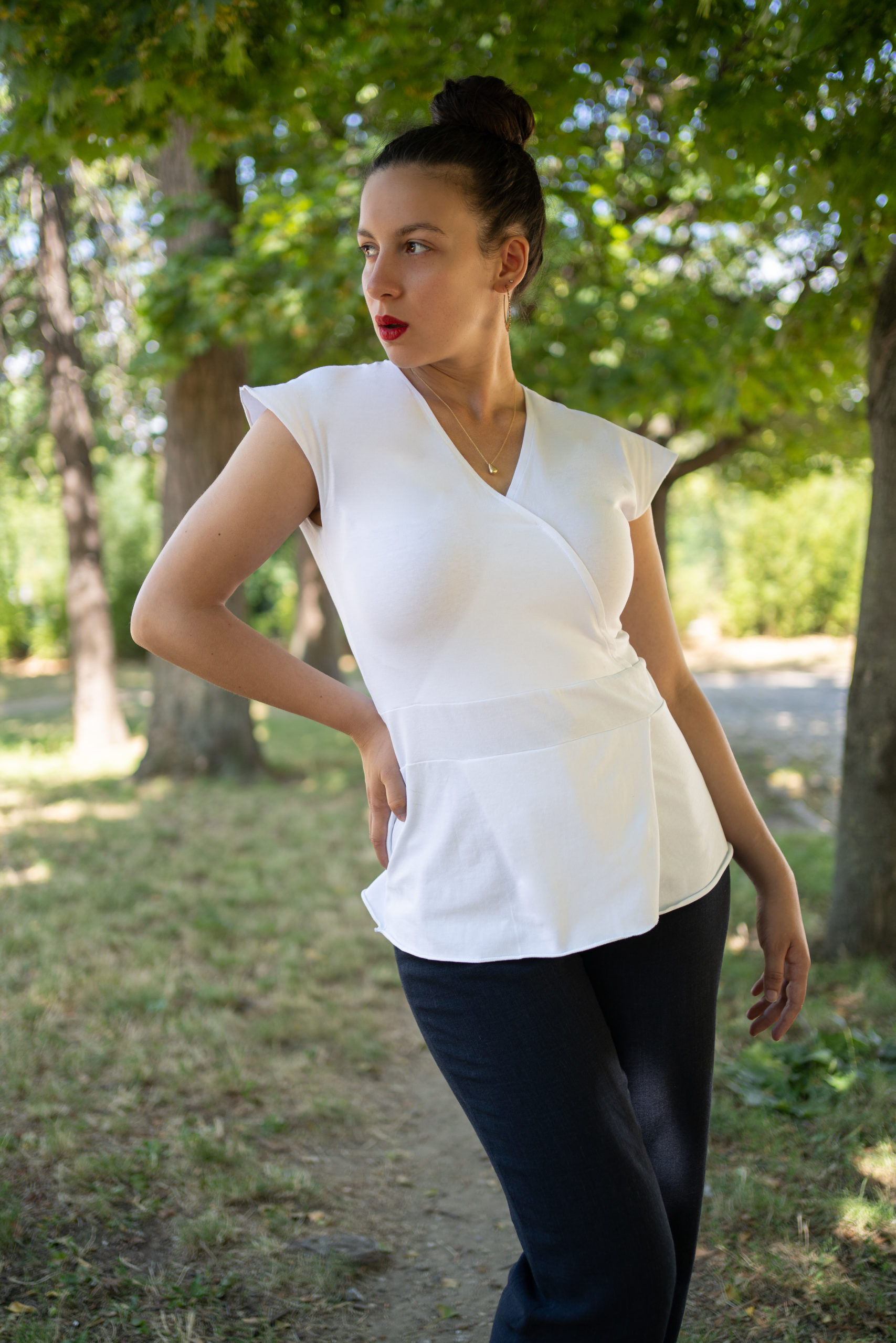 haut VENISE coton biologique blanc