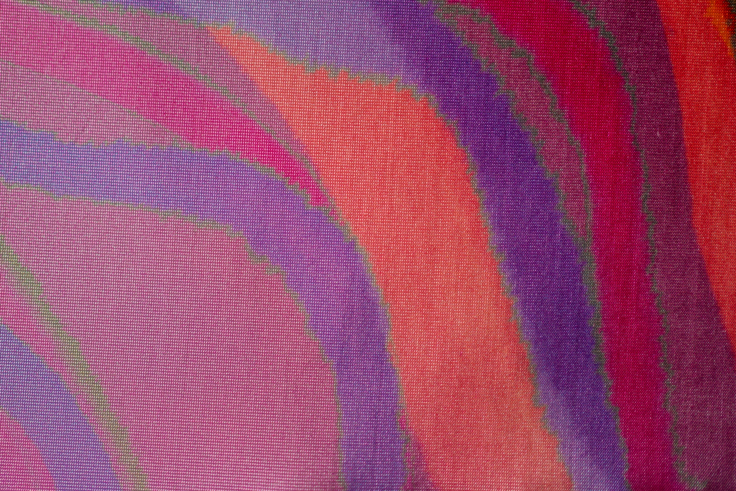 Robe MINORQUE rose graphique éco-responsable tissu haute-couture Robe MINORQUE rose graphique éco-responsable tissu haute-couture