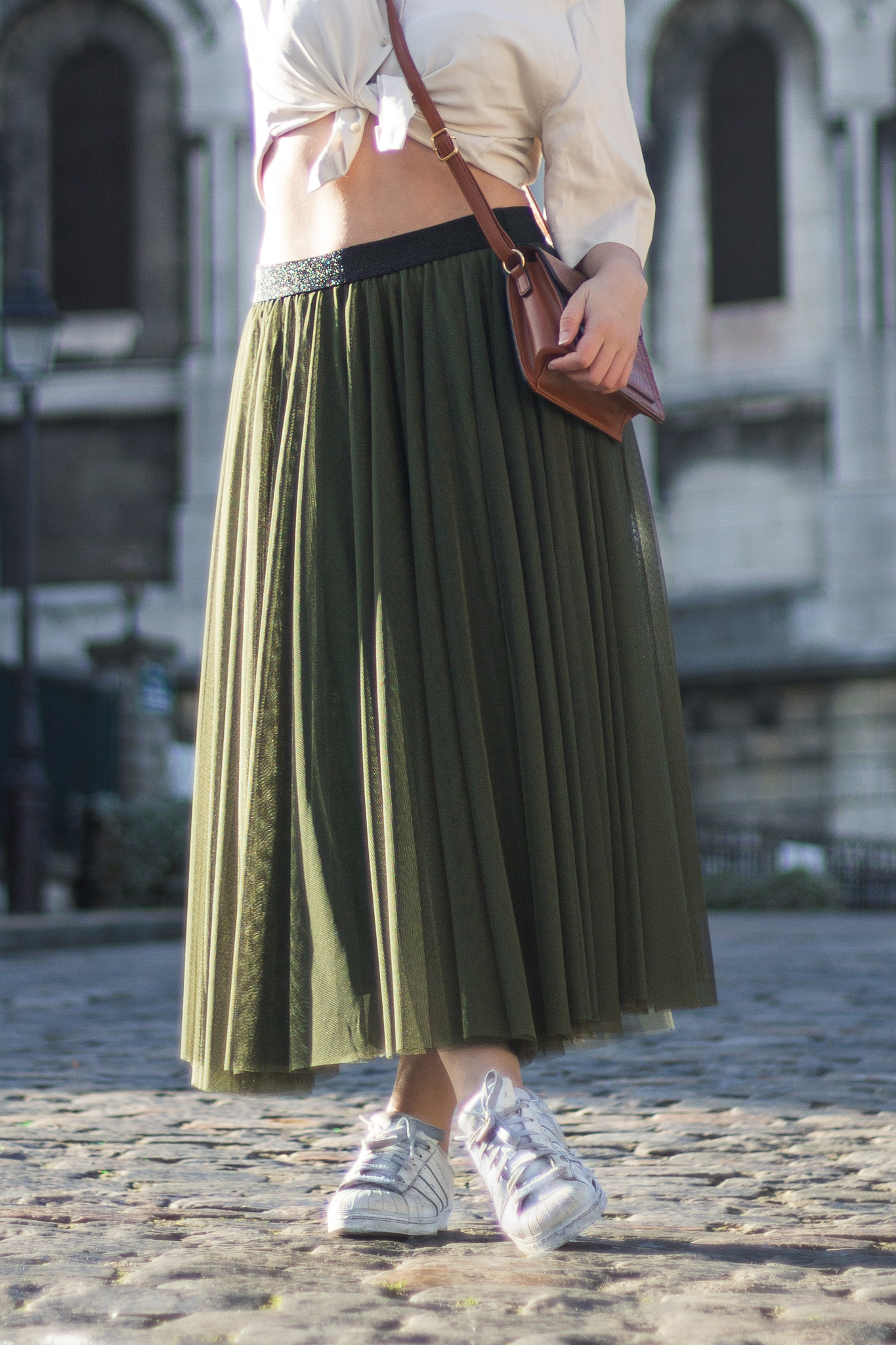 Jupe CRYSTAL tulle kaki