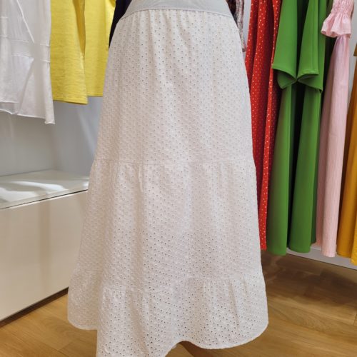 Jupe ADÈLE broderie anglaise blanche 100 % coton