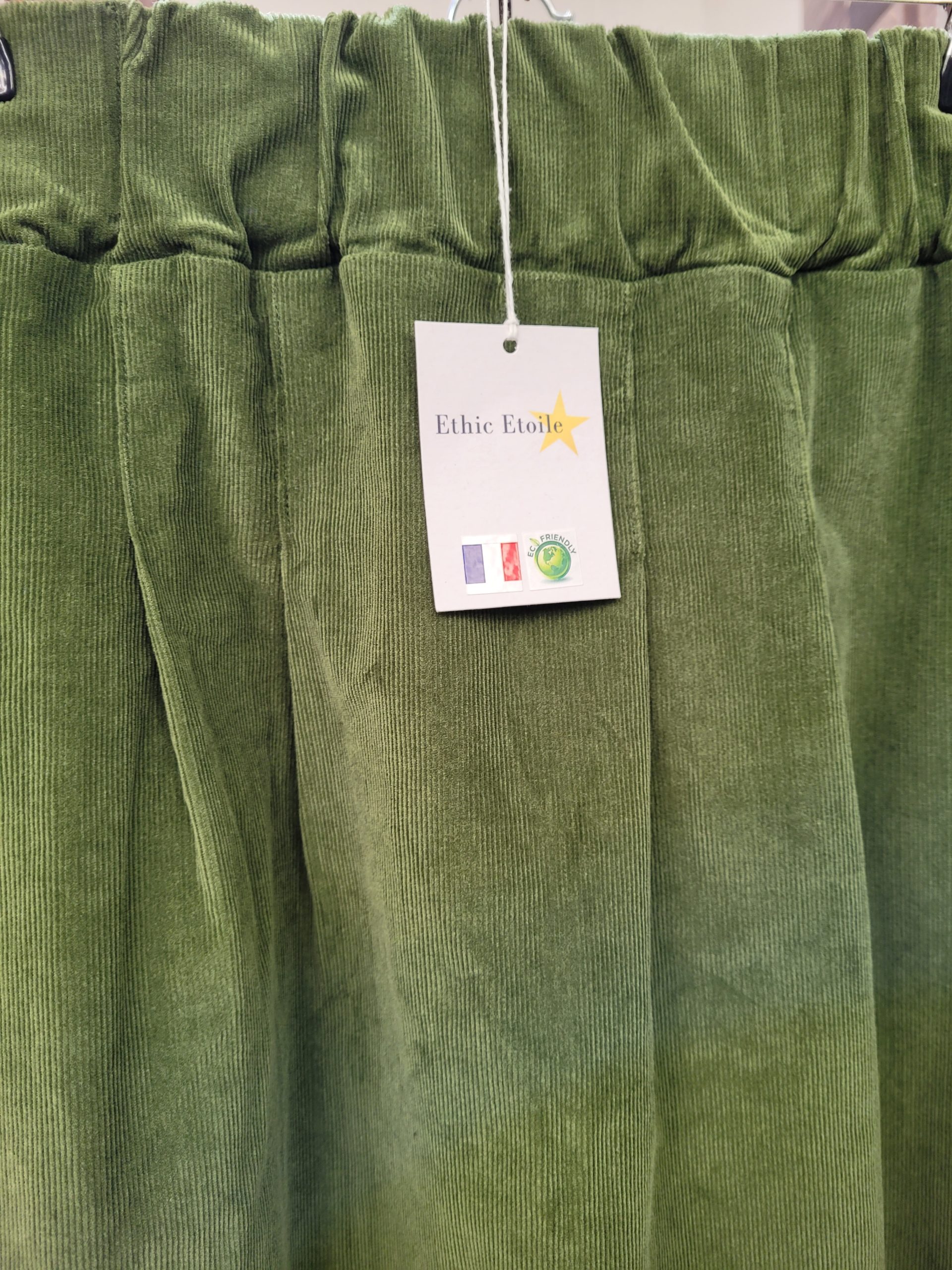 Velours milleraies kaki Velours milleraies kaki