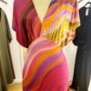 Robe MARYSE rayonne dégradé couleurs vert et rose Robe MARYSE rayonne dégradé couleurs vert et rose
