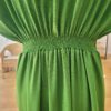 Robe MARYSE drapée en crêpe vert pomme Robe MARYSE drapée en crêpe vert pomme