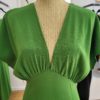 Robe MARYSE drapée en crêpe vert pomme Robe MARYSE drapée en crêpe vert pomme