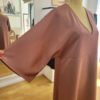 Robe HANAÉ satin vieux rose manches kimono