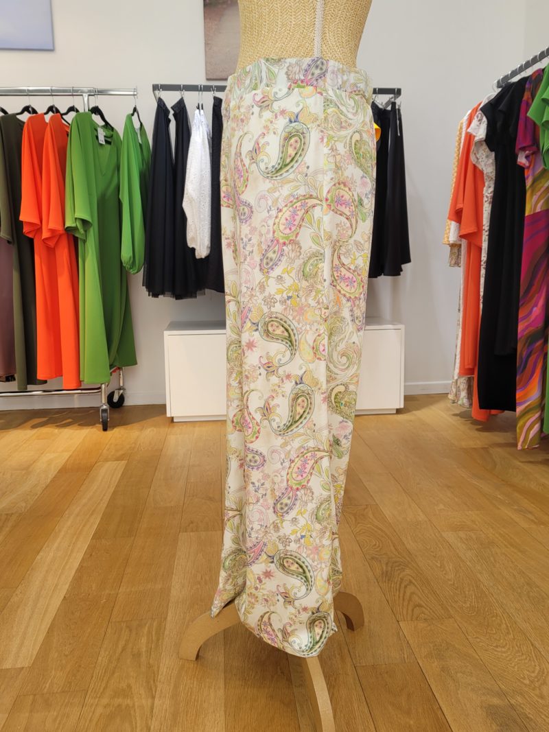 Pantalon VIVIANE en viscose imprimée