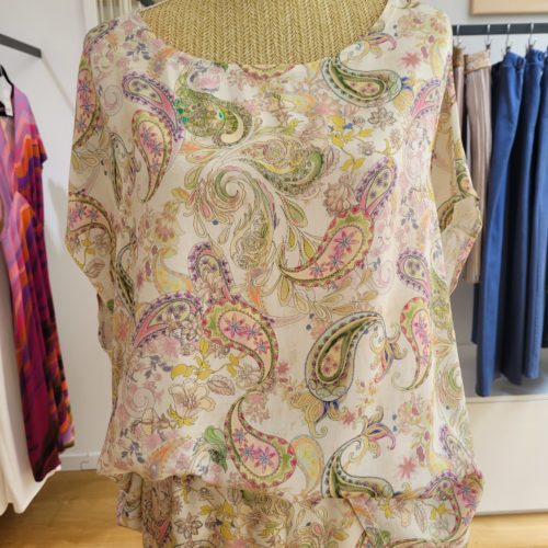 Blouse MYKONOS en viscose imprimée