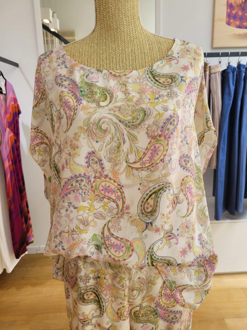 Blouse MYKONOS en viscose imprimée
