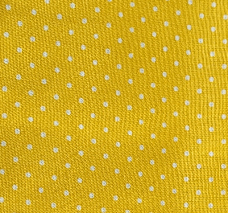Coton safran à petits pois blancs