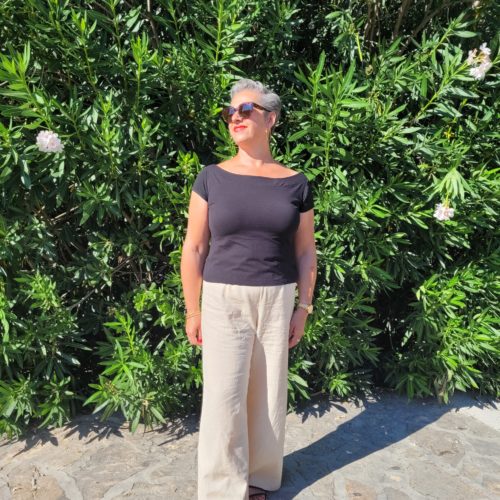 Top ALBA noir coton bio élasthanne