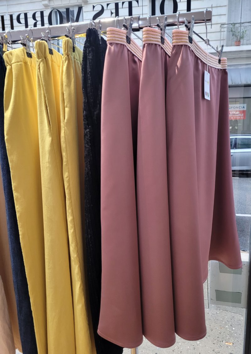 jupe SAMBA satin vieux rose