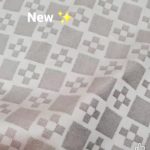 Coton jacquard dessins géométriques façon monogramme marron beige