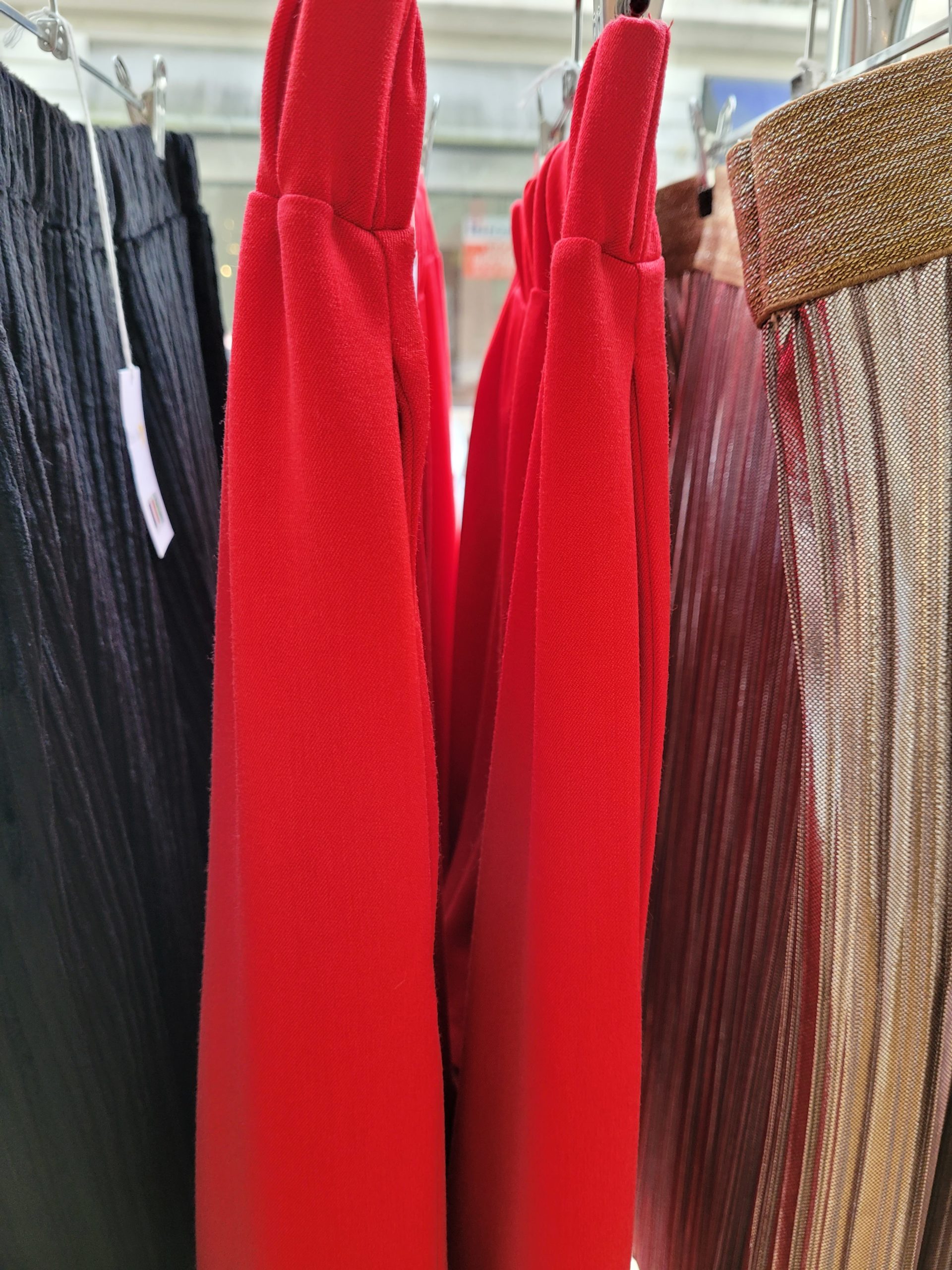 Pantalon ROMY rouge double-crêpe