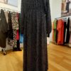 NORMA robe bohème légère noire petits pois blancs