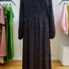 NORMA robe bohème légère noire petits pois blancs