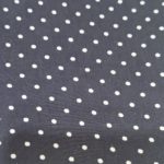 Viscose noire petits pois blancs