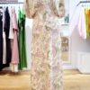 Robe MARYSE drapée imprimé cachemire pastel