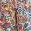 Pantalon VIVIANE viscose stretch imprimé coloré fond blanc