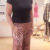 Pantalon VIVIANE viscose stretch imprimée cachemire rouge Pantalon VIVIANE viscose stretch imprimée cachemire rouge